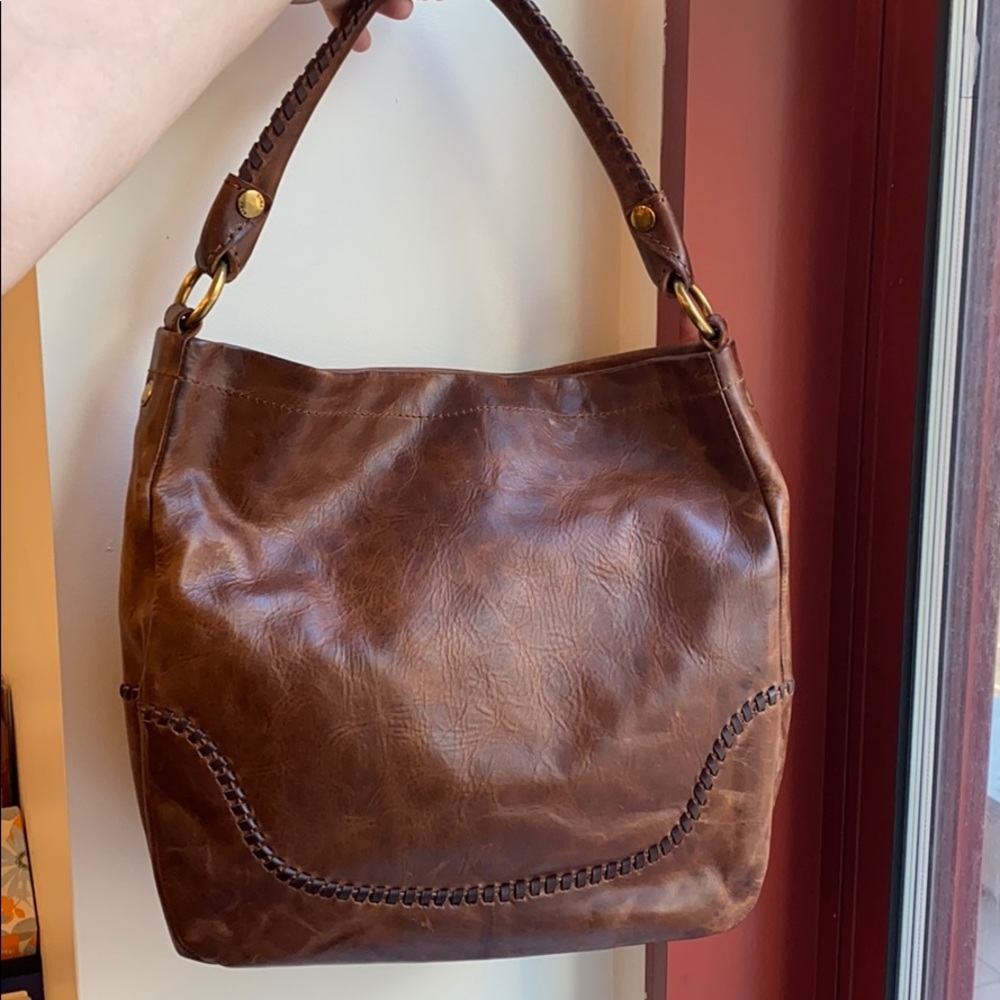 FRYE MELISSA WHIPSTITCH LEATHER HOBO NWT